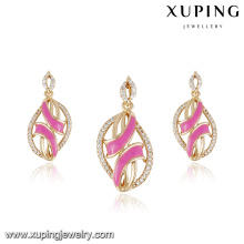 64037- Xuping Fashion Jewelry Earring and Pendant 18k Gold Plated Jewelry Set For Ladies